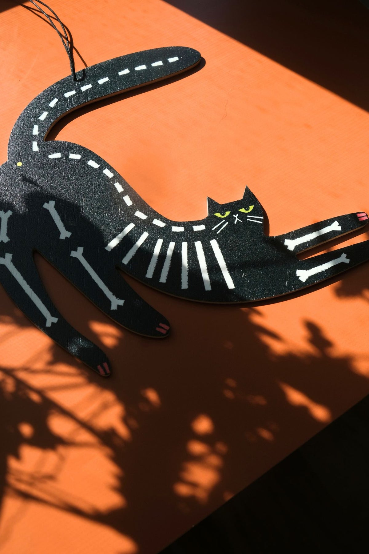 Skeleton Cat - Halloweenowa zawieszka
