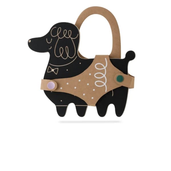 Tableau de craie en bois - Caniche