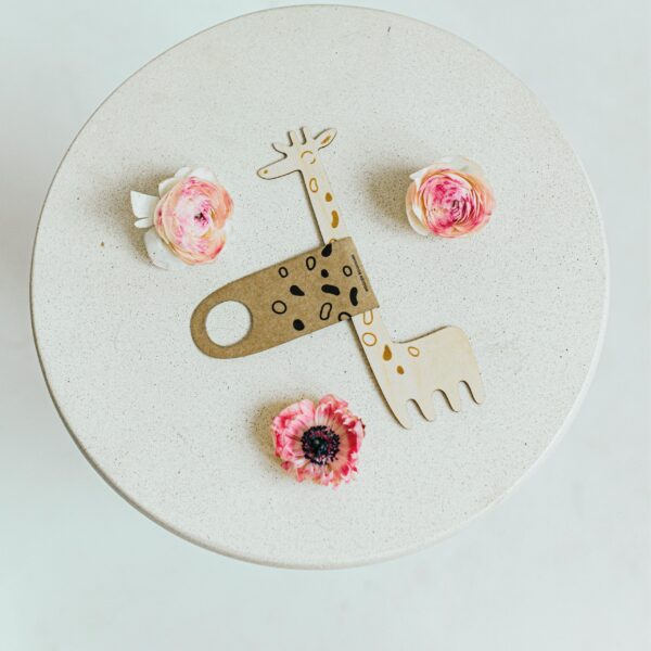 Żyrafa - Drewniana zakładka do książki