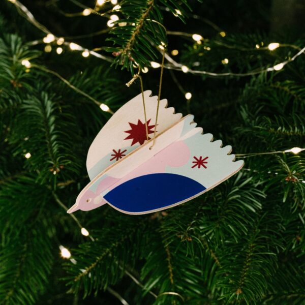 Ptaszek 3D - ozdoba choinkowa