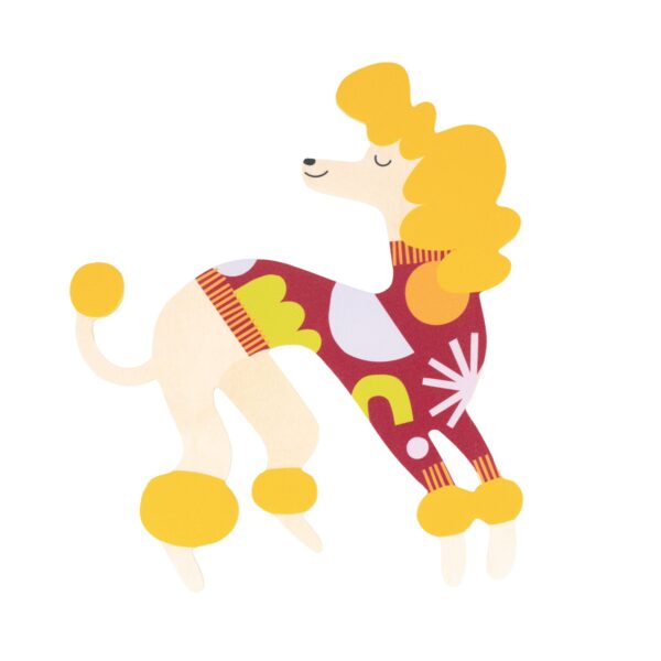 Pudel Pompom - dekoracja ścienna