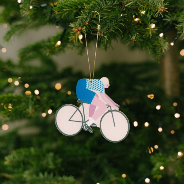 Rowerzysta - ozdoba choinkowa